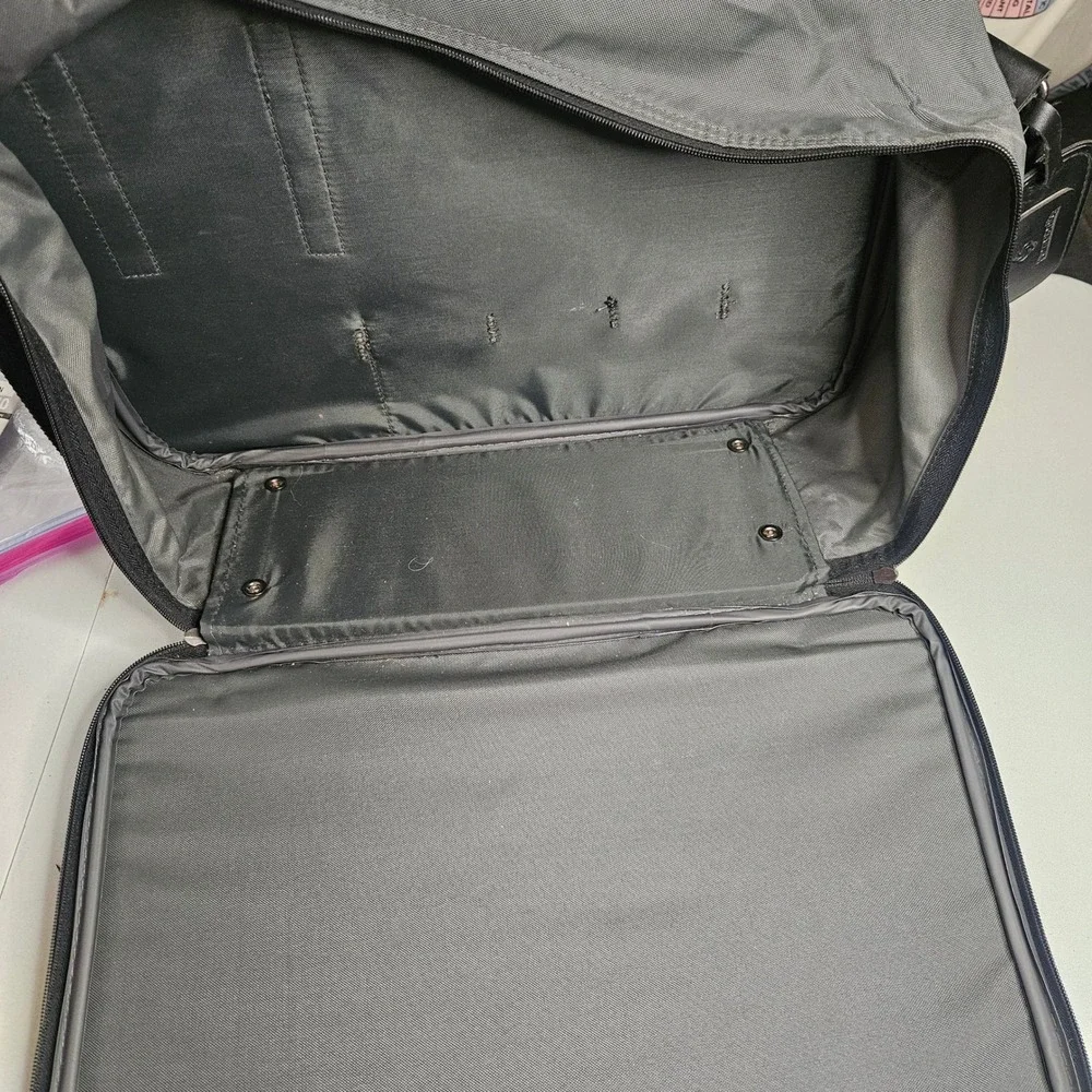 Vintage Samsonite Gray Nylon Travel Briefcase Laptop Bag Wetpak Lockable Gray